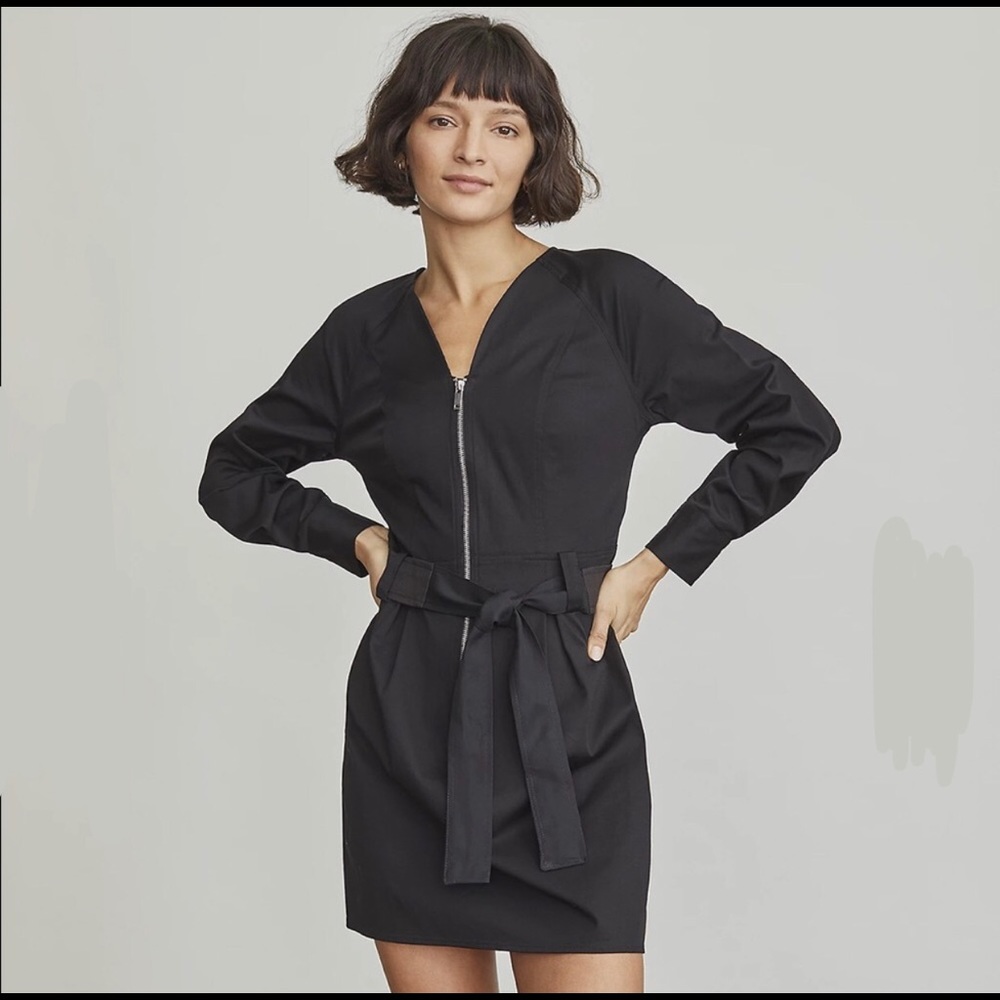 Elizabeth and James Zip Black Dress Large